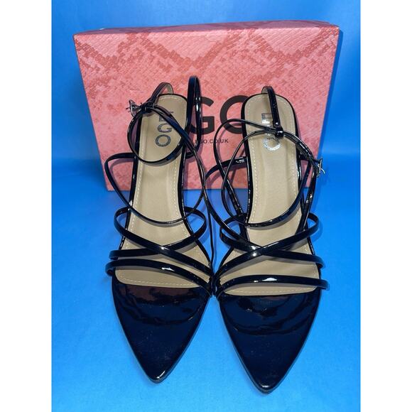 EGO KAIA Black Strappy Slingback Heels Women’s Size 7 US / UK 5 / EU 37 - Picture 2 of 7